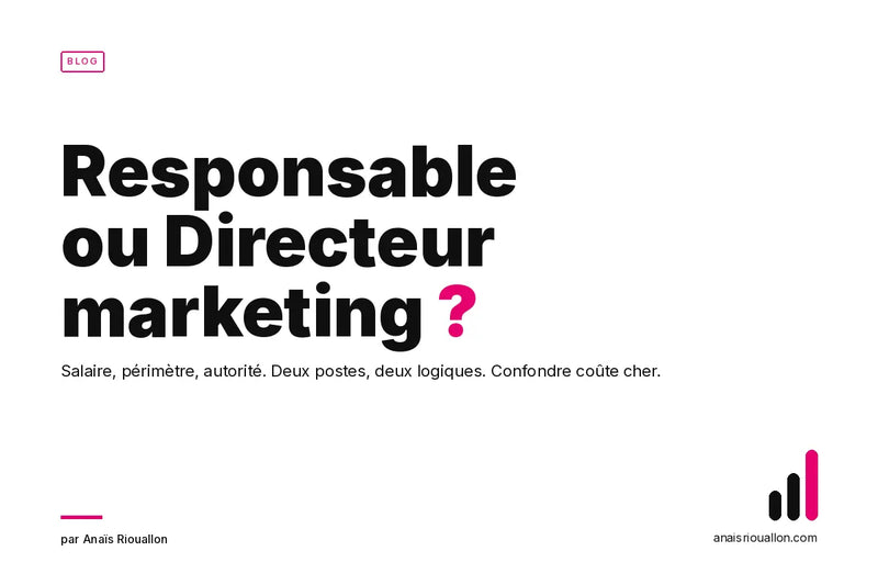 Différence entre responsable & directeur marketing : le guide 2026