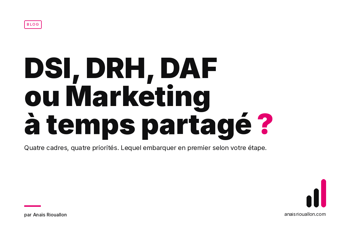 Quel manager à temps partagé choisir pour votre entreprise : DSI, DRH, DAF, CMO ? Anaïs Riouallon