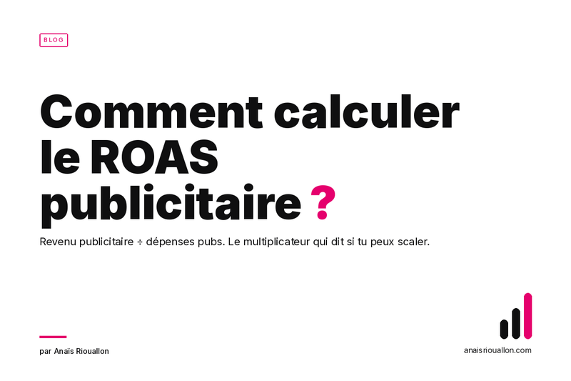 Comment calculer le ROAS (Return On Ad Spend) ?