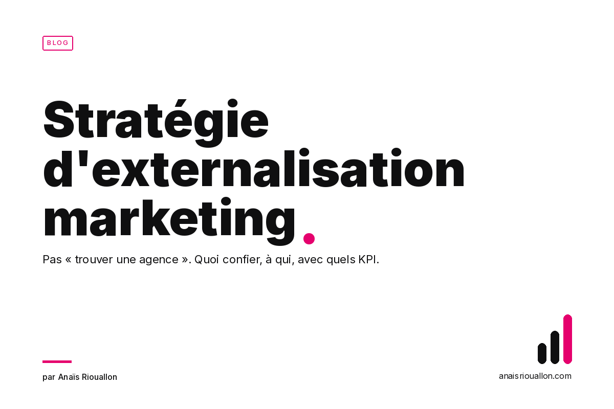 Stratégie d'externalisation marketing : le guide complet 2026 Anaïs Riouallon
